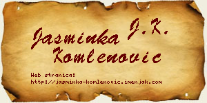 Jasminka Komlenović vizit kartica